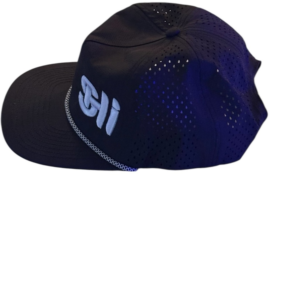 Blanksies black rope hat w/ white logo, - Picture 4 of 7